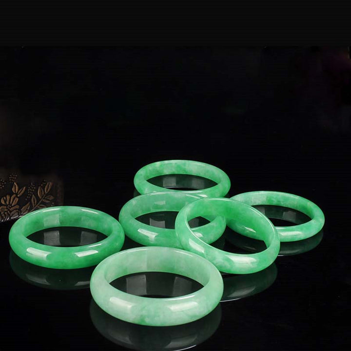 Brazalete de protección de abundancia curativa de jade con Buddha Stones