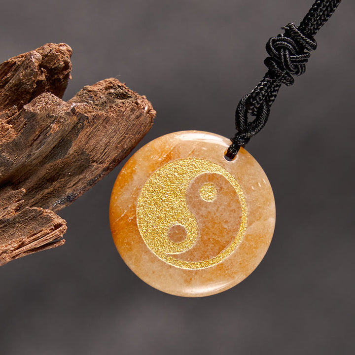 Buddha Stones, varios cristales, amatista, ojo de tigre, Aventurina verde, Yin Yang, collar espiritual, colgante