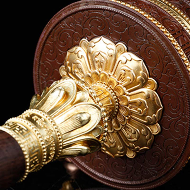 Rueda de oración tibetana Seis palabras verdaderas Decoración de equilibrio de cobre - image 8