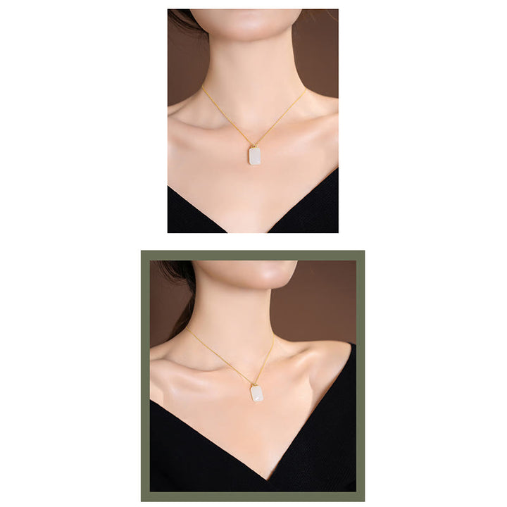 Collar con colgante de mariposa de Buda sonriente de la suerte, Jade cian Natural de Plata de Ley 925 - image 17