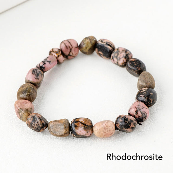 Pulsera de conciencia espiritual de piedra de cristal de forma irregular natural