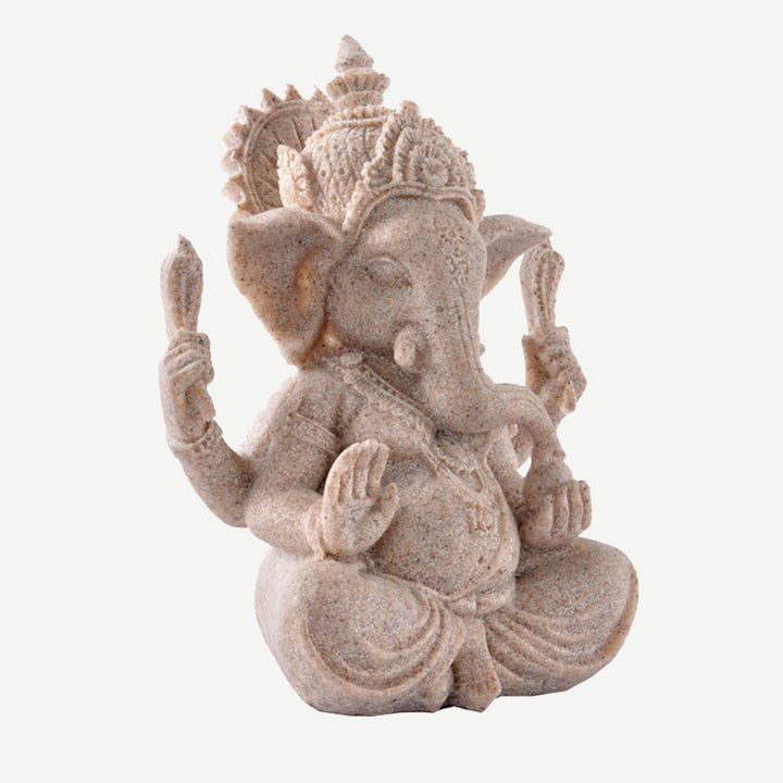 Estatua de elefante Ganesh Ganpati de Buddha Stones , bendición de riqueza, decoración del hogar