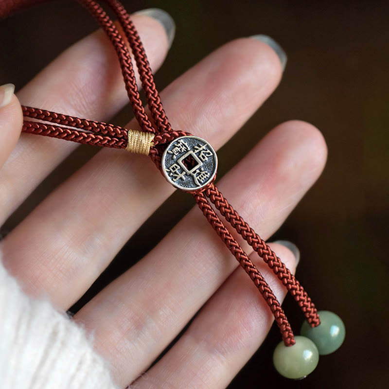 Pulsera de hilo rojo trenzado con Buddha Stones , Plata de Ley 925, hecha a mano, zodíaco chino, Buda natal, cian, Bodhi, protección de semillas