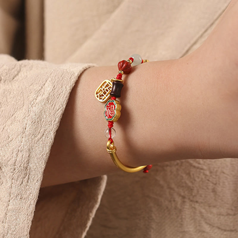 Pulsera tibetana de la suerte de la felicidad de la fortuna de las nubes auspiciosas