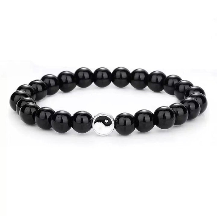 Buddha Stones, 3 uds., turquesa blanca Natural, cuentas de piedra esmerilada, pulsera de riqueza Yin Yang