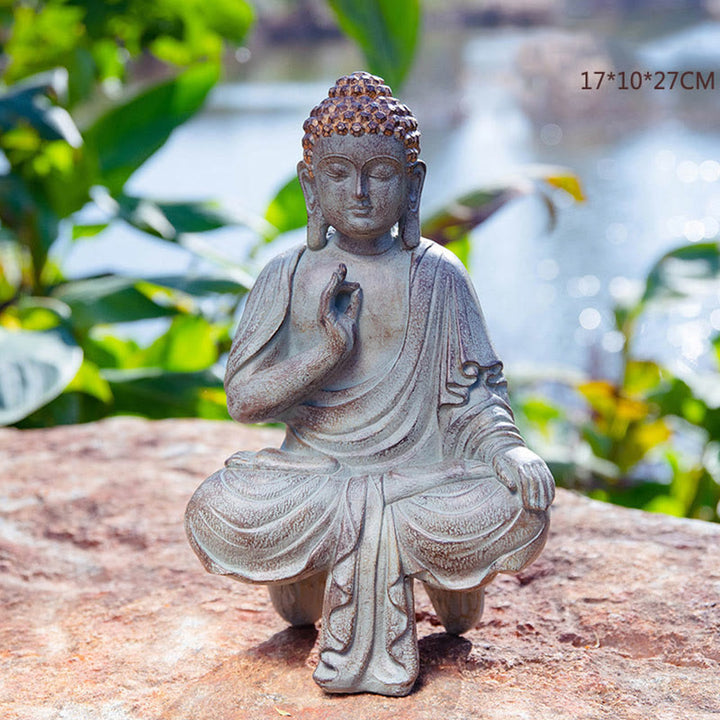 Estatua de resina de serenidad de Buda Zen meditando, decoración del hogar