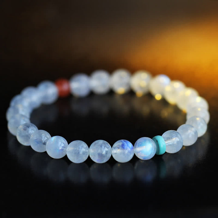 Pulsera Positiva Curativa Calma de Piedra Lunar