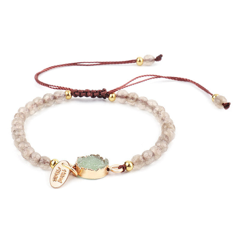 Pulsera curativa de la suerte con dije de cristal natural de Buddha Stones