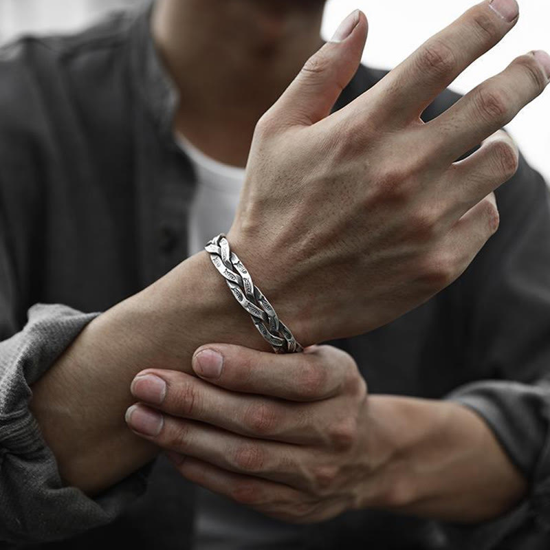 Brazalete con diseño retorcido de peces Koi y Buddha Stones, pulsera de la suerte y la riqueza