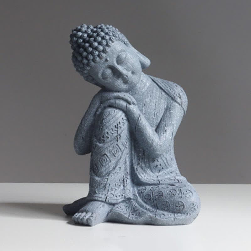 Decoración de estatua de resina de serenidad de Buda meditante tibetano - image 10
