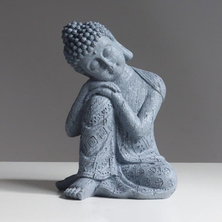 Decoración de estatua de resina de serenidad de Buda meditante tibetano - image 10