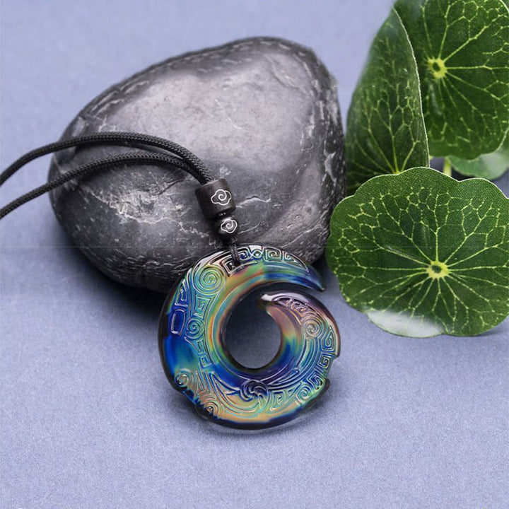 La suerte que cambia de color mejora el patrón de diseño Colgante de collar de cristal Liuli