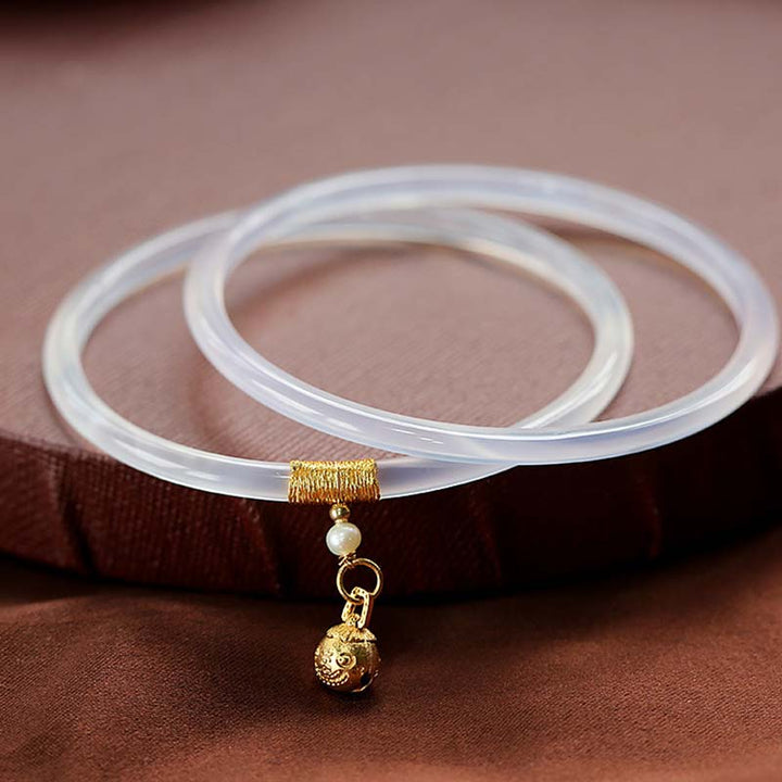 Pulsera de éxito de jade blanco cian natural con Buddha Stones - Jade blanco (58 mm, apto para circunferencias de 19 a 21 cm) - image 5