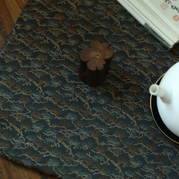 Posavasos para taza de té con diseño de brocado floral elegante