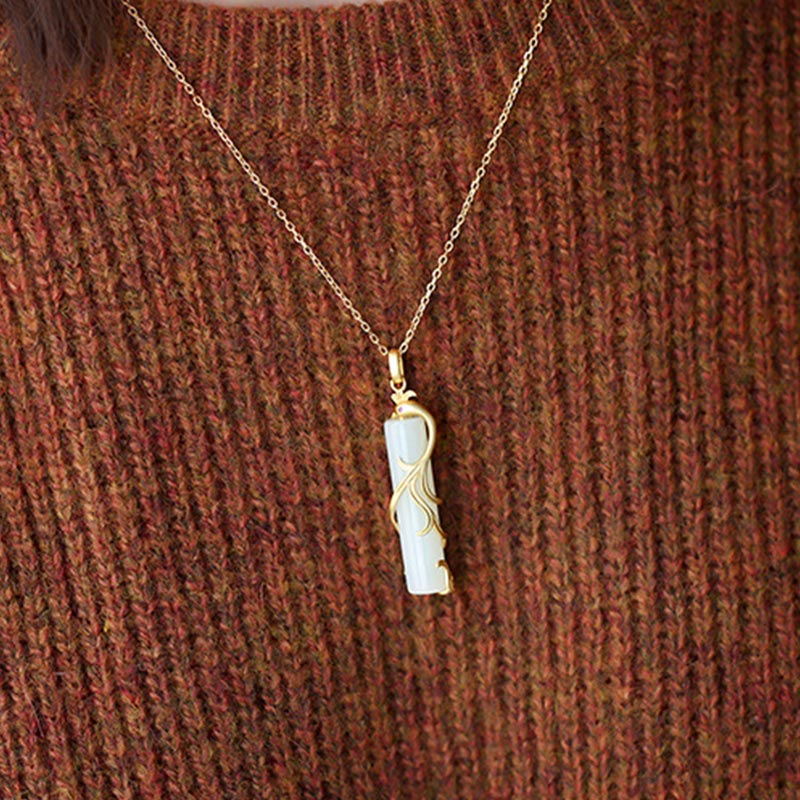 Colgante de collar de protección de cobre con Buddha Stones , dragón de Jade y Fénix - image 9