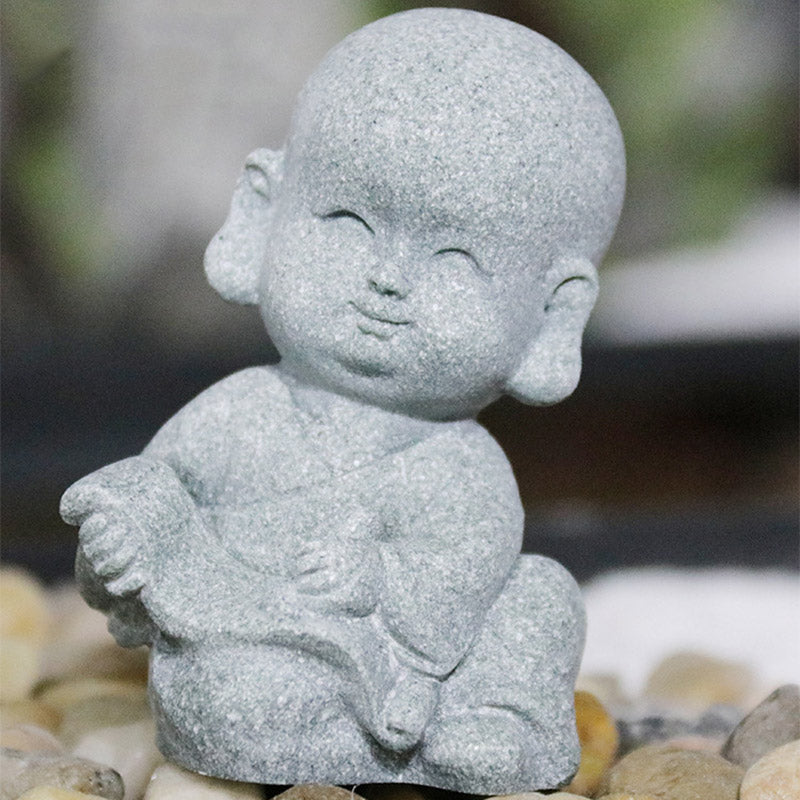 Buddha Stones meditación oración monje estatua de Buda serenidad decoración del hogar