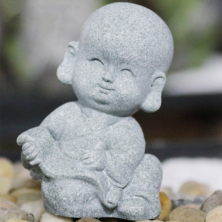 Buddha Stones meditación oración monje estatua de Buda serenidad decoración del hogar
