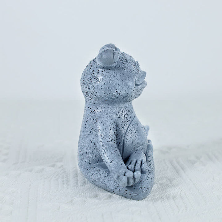 Decoración Zen Meditando Perro Gato Rana