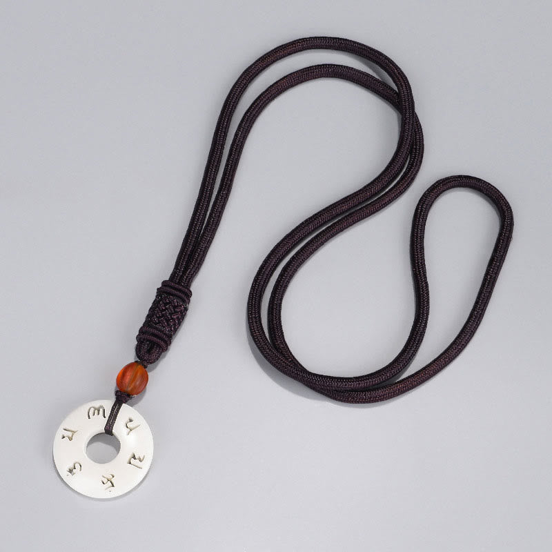 Colgante de collar de protección grabado con Buddha Stones, fruta de marfil, Om Mani Padme Hum - image 5