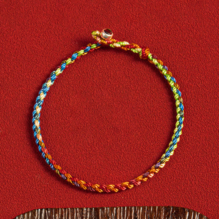 Buddha Stones &quot;Que seas bendecido con paz y seguridad en las cuatro estaciones&quot; Pulsera Lucky Multicolor