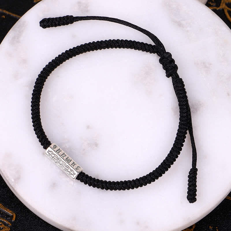 Pulsera de hilo rojo con Buddha Stones Om Mani Padme Hum, protección de la suerte