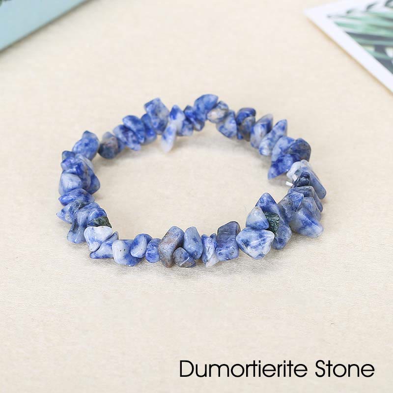 Pulsera calmante de calidez de piedra de cristal de forma irregular natural