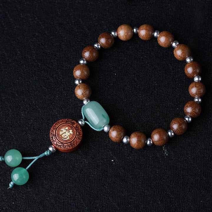 Abelia Biflora Pulsera Protección Felicidad Madera