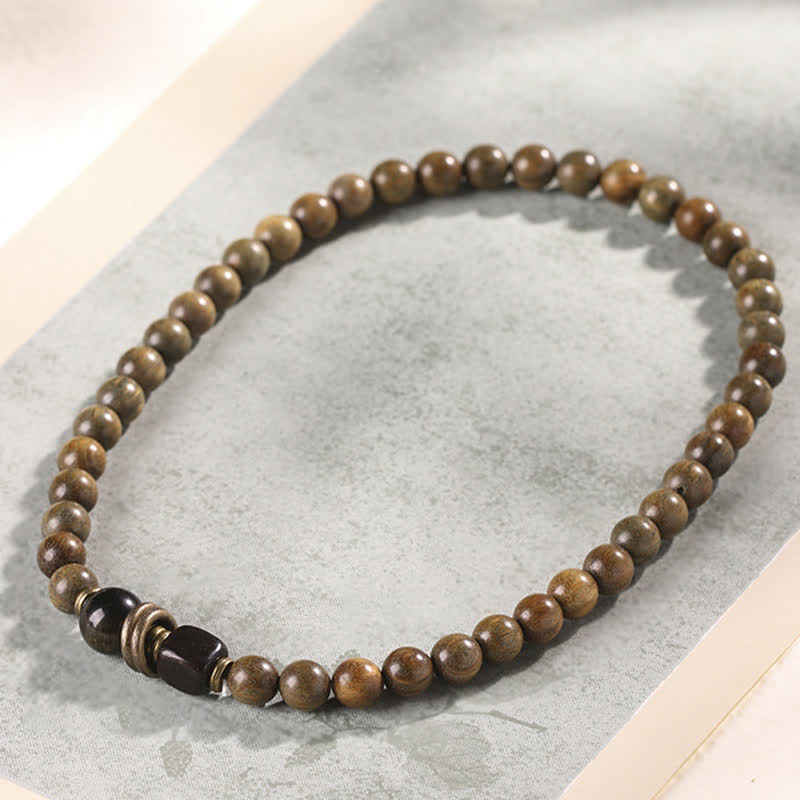 Pulsera de paz calmante de cristal de sándalo verde tibetano