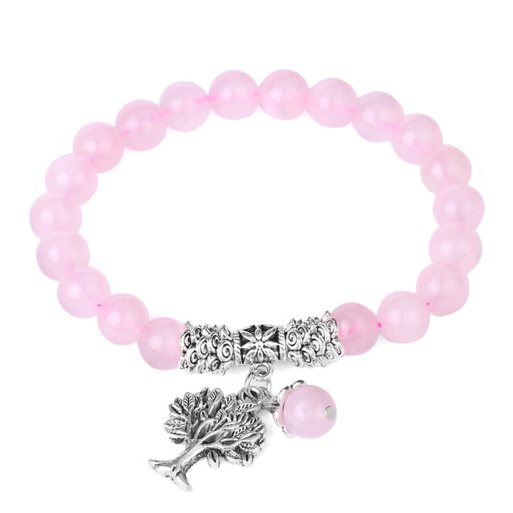 Pulsera elástica con amuleto de la suerte, árbol de la vida, Buddha Stones