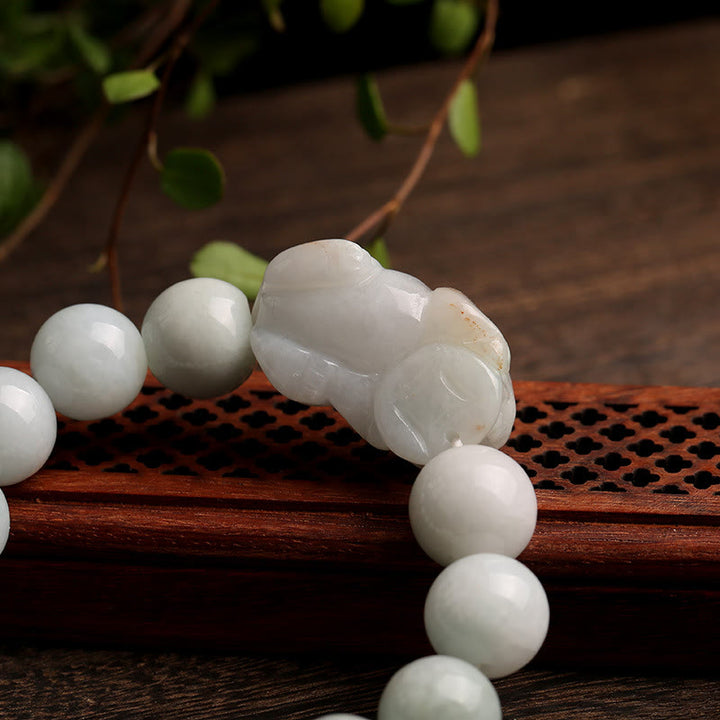 Pulsera de la suerte de Jade PiXiu, Buddha Stones Fengshui, riqueza, prosperidad - image 6