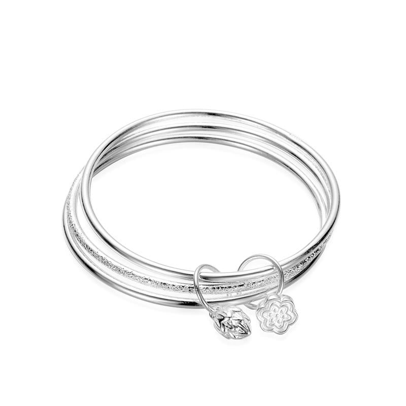 Brazalete de pulsera de cobre blanco con flor de loto y Buddha Stones