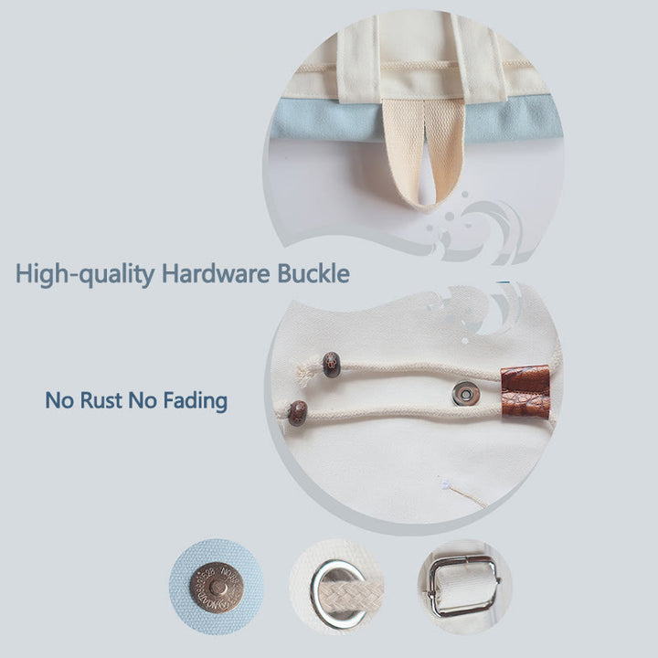 Mochila de lona de gran capacidad bordada hecha a mano con Buddha Stones - image 17