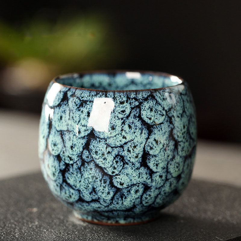 Buddha Stones Simple multicolor cambio de horno chino Jianzhan taza de té de cerámica Kung Fu taza de té 110ml