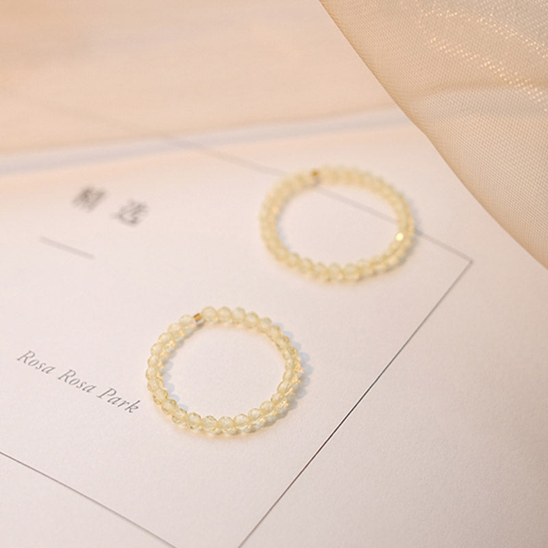Anillo de prosperidad y felicidad con citrino natural de Buddha Stones