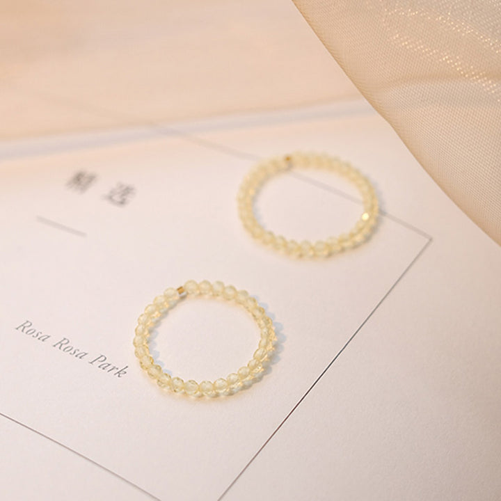 Anillo de prosperidad y felicidad con citrino natural de Buddha Stones