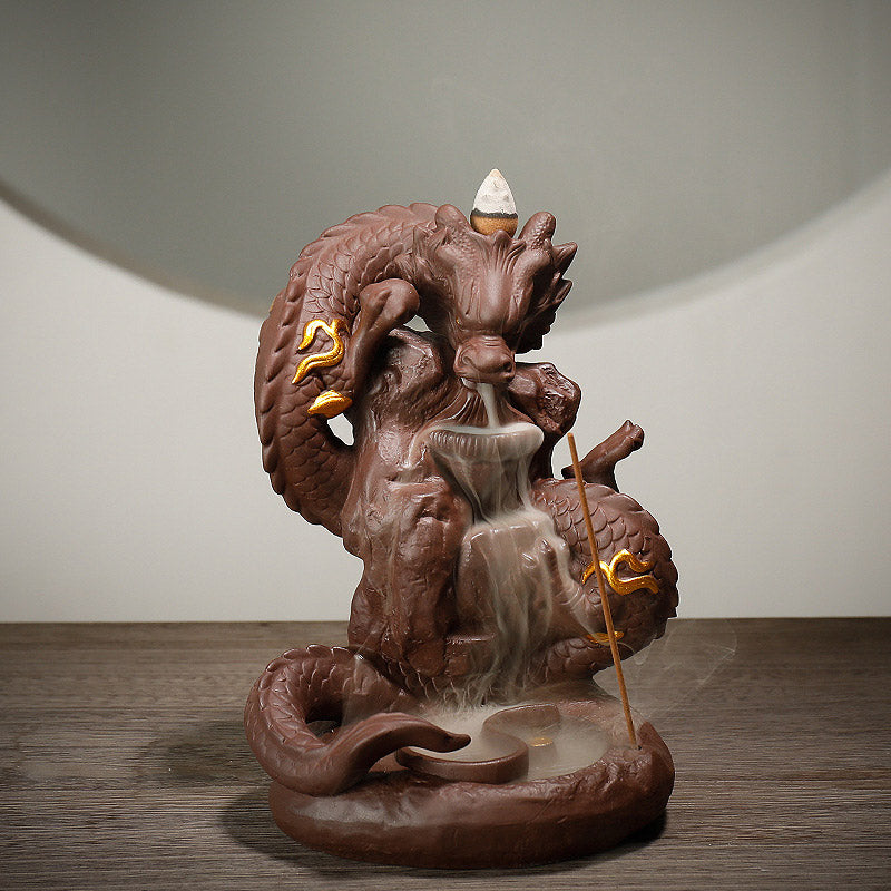 Quemador de incienso con protección de dragón tibetano, Buddha Stones , decoración
