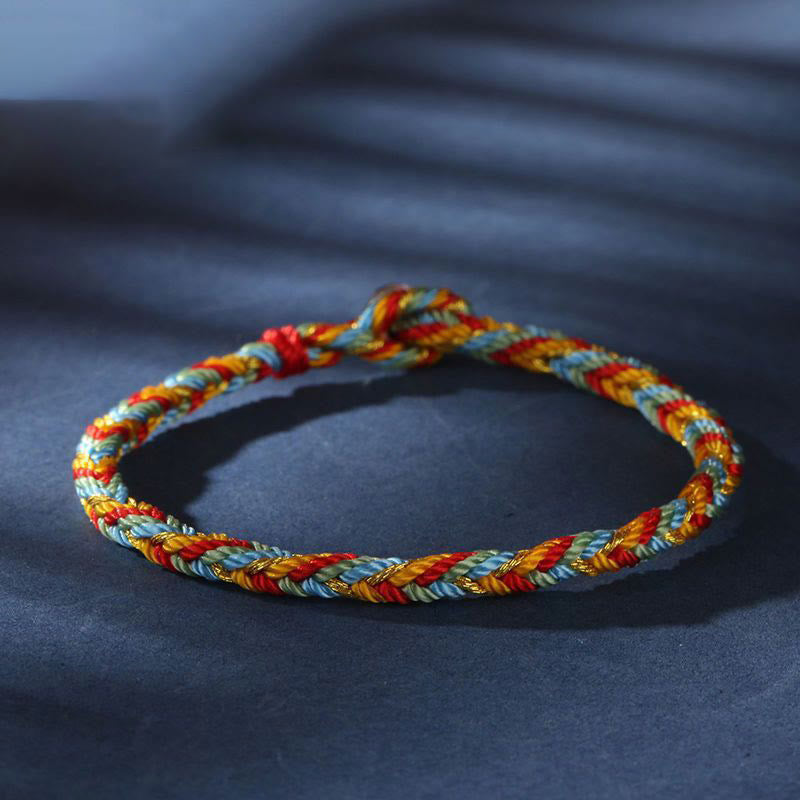 Buddha Stones &quot;Que estés sano y salvo todo el año&quot; Pulsera Suerte Multicolor