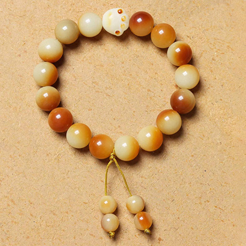 Pulsera de sabiduría de la paz con garra y semilla de Bodhi Natural de Buddha Stones