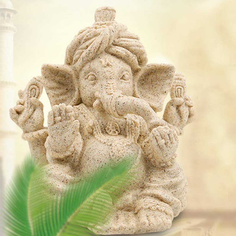 Estatua de elefante Ganesh Ganpati, protección de bendición, decoración del hogar