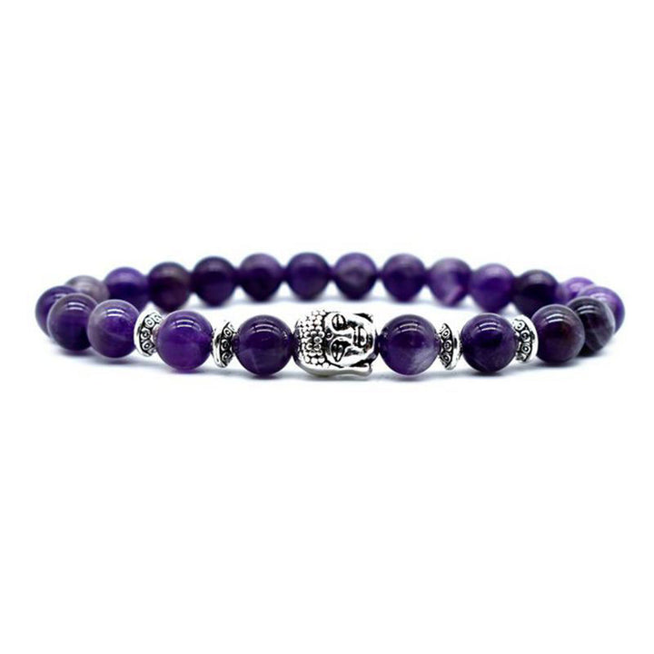 Pulsera curativa de amor con amatista y Buddha Stones