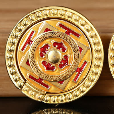 Soporte de anillo para teléfono tibetano Om Mani Padme Hum Peace, decoraciones universales para teléfono - Mandala amarillo - image 26