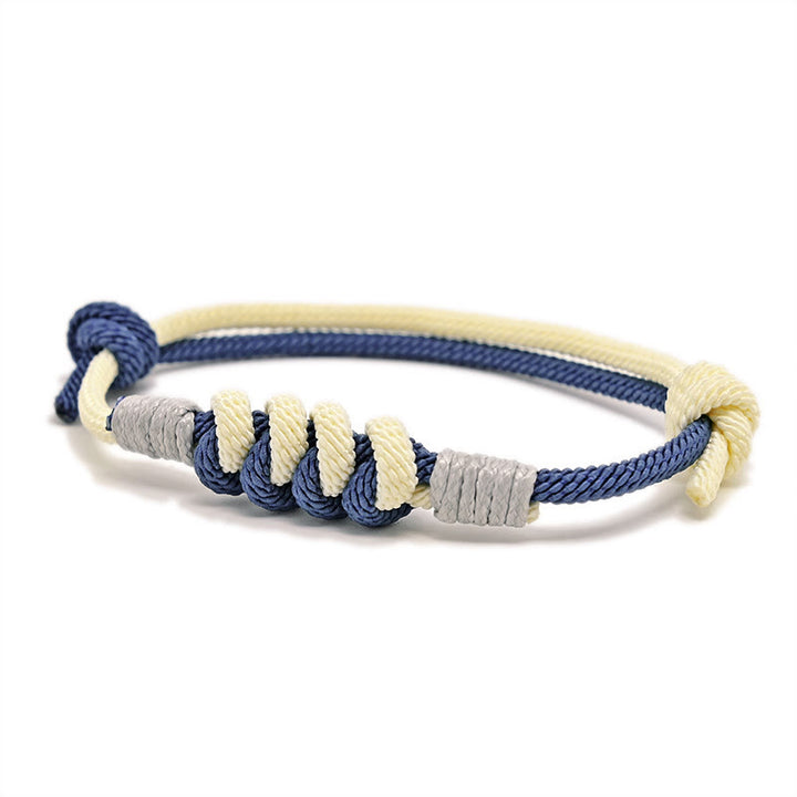 Pulsera de hilo trenzado con fuerza de nudo King Kong de diseño simple con Buddha Stones