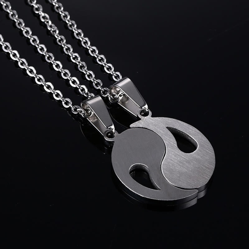 2 piezas collar de pareja con colgante Yin Yang