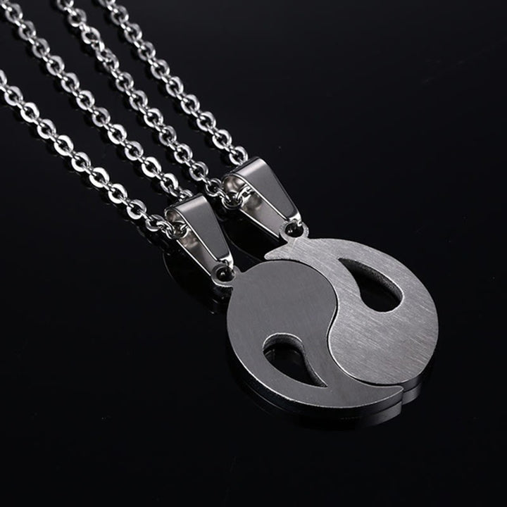 2 piezas collar de pareja con colgante Yin Yang