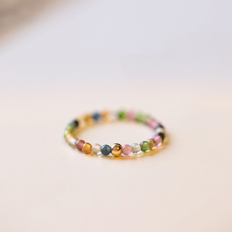 Anillo de amor positivo con turmalina natural de Buddha Stones