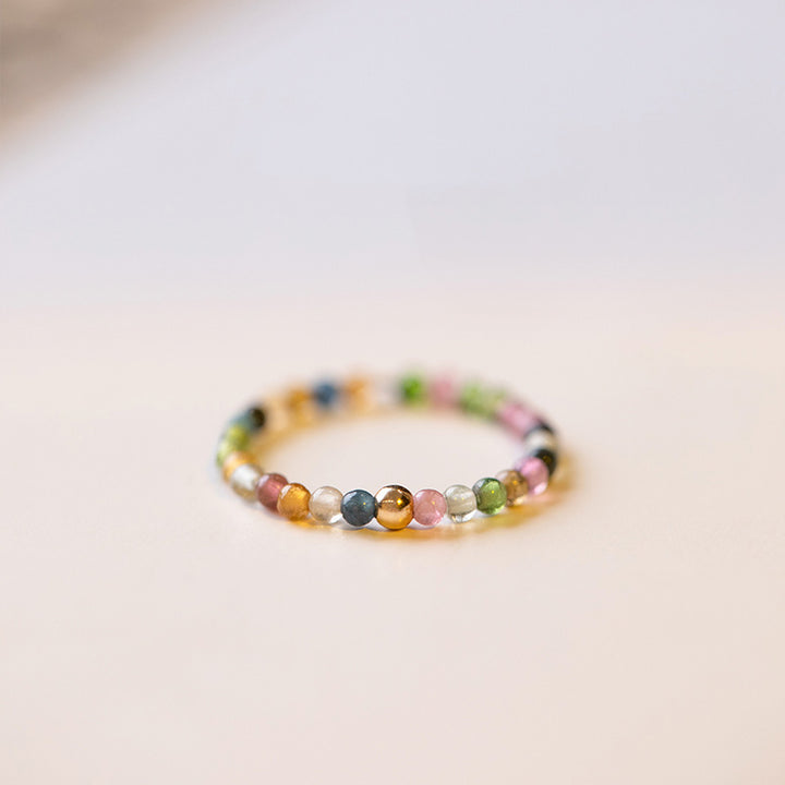 Anillo de amor positivo con turmalina natural de Buddha Stones