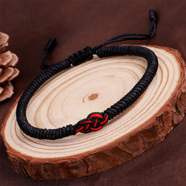 Pulsera de cuerda de protección con nudo chino de la suerte tibetana, Buddha Stones , 2 uds.