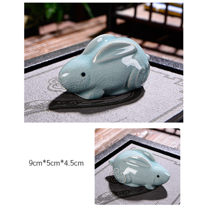 Buddha Stones zodiaco chino riqueza cerámica té mascota hogar estatuilla decoración
