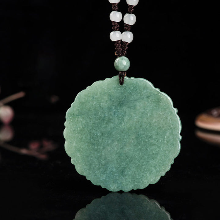 Buddha Stones Dragón del Zodíaco Chino Jade Fortuna Collar Colgante de Cadena - image 7