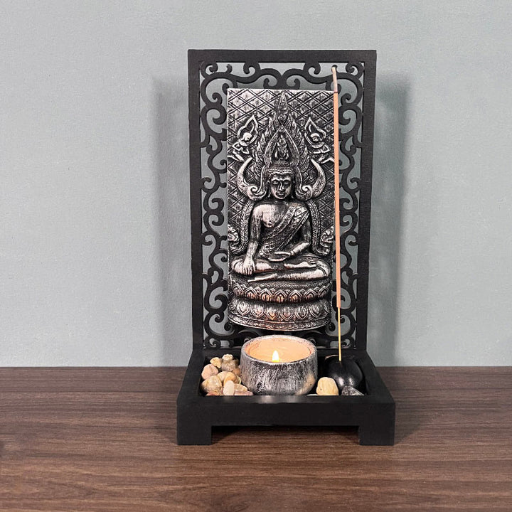Buddha Stones, decoración del altar de oración de resina para el hogar, compasión, serenidad
